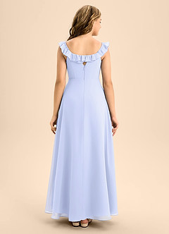 Azazie Callie Junior Abito A-Line in Chiffon Increspato Lavanda image2