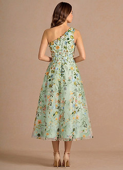 Robe Midi Vert Clair Maribela image2