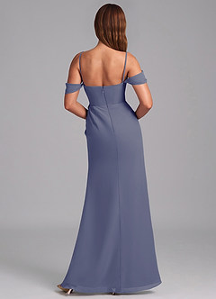 Azazie Johana Jurken voor bruidsmeisjes Converteerbaar Jurk van Chiffon met Zeemeermin Off the Shoulder Stormachtig image2