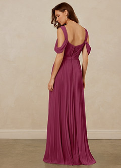 Christian Siriano Bridal for Azazie 1013 Bridesmaid Dresses Mulberry A-Line Off the Shoulder Chiffon Dress image4