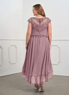 Azazie Shonda Mother of the Bride Dresses Dusty Rose Lace Chiffon Dress image9