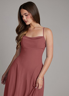 Azazie Irelia Bridesmaid Dresses Amethyst A-Line Sweetheart Neckline Chiffon Dress image5