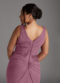 Azazie Winona Mother of the Bride Dresses Vintage Mauve Mermaid Sequins Mesh Dress image8