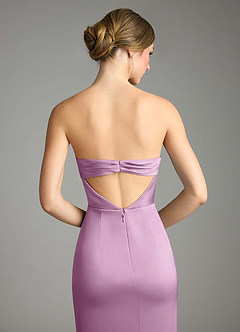 Azazie Leonis Bridesmaid Dresses Wisteria Mermaid Pleated Stretch Satin Convertible Dress image7