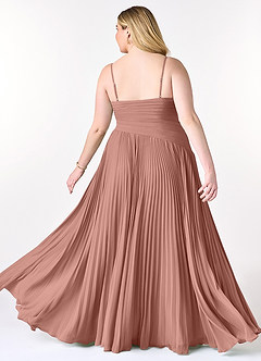 Azazie Vini Bridesmaid Dresses Cedar Rose A-Line V-Neck Pleated Chiffon Dress image9