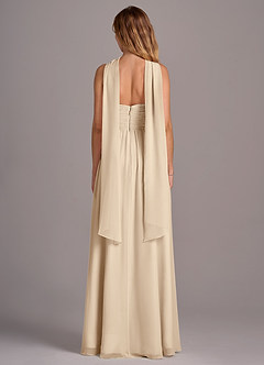 Azazie Joni Bridesmaid Dresses Champagne A-Line Strapless Chiffon Convertible Dress image7