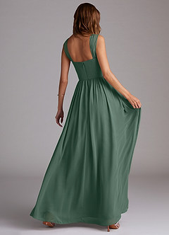 Azazie Calianna Bridesmaid Dresses Sea Moss A-Line Off the Shoulder Chiffon Convertible Dress image6