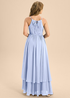 Azazie Elliora Junior Ice A-Line Pleated Chiffon Dress image2