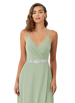 front Chiffon Sash with Starlight Beading
