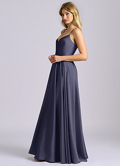 Azazie Truce Bridesmaid Dresses Stormy A-Line Stretch Satin Dress image5