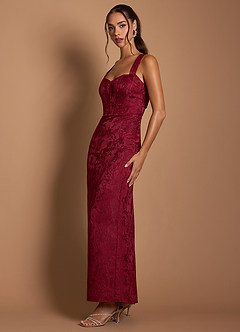Robe Longue Framboise Noire Mandi image5