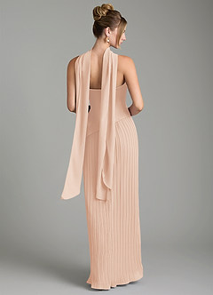 Azazie Tierney Robes de demoiselle d'honneur Robe Trapèze Convertible en Mousseline de soie Sans bretelles Rose Anglais image10