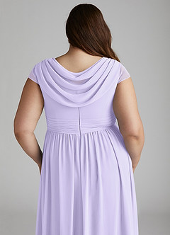 Azazie Organa Bridesmaid Dresses Lilac A-Line Pleated Chiffon Dress image12
