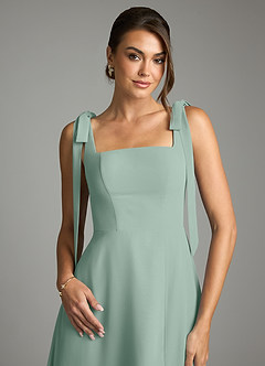 Azazie Debra At-home Try On Dresses Agave A-Line with Pockets Chiffon Convertible Dress image2