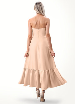 Alysha Blush Pink Bow-Tie Midi Dress image6