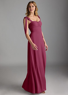 Azazie Lizet Bridesmaid Dresses Mulberry A-Line Sweetheart Neckline Chiffon Dress image3