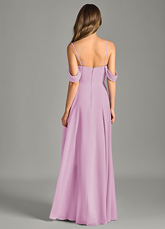 Azazie Chelsey Vestidos de damas de honor Vestido de Rosa Caramelo de Gasa de Corte en A Convertible con Vestidos sin tirantes image7