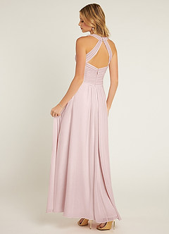Azazie Claudia Bridesmaid Dresses Blushing Pink A-Line Sweetheart Neckline Chiffon Dress image4