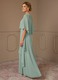 Azazie Bowie Mother of the Bride Dresses Agave A-Line Chiffon Dress image3