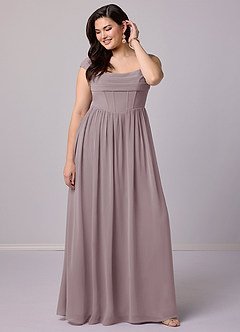 Barbie ♥ Azazie Bridesmaid Dresses Dusk A-Line Corset Chiffon Dress image9
