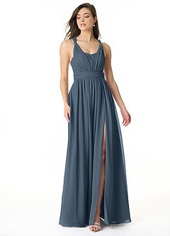 Azazie Olani Bridesmaid Dresses Neptune A-Line Off the Shoulder Chiffon Convertible Dress image1