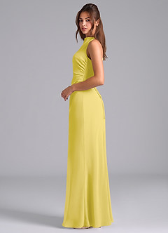 Azazie Evadne Suknie dla druhen Osłona Pofałdowany Szyfon Do ziemi Sukienka image6