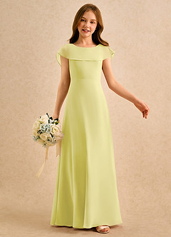 Azazie Kittie Girls Formal Flower Girl Klänningar Klänning A-Line i Chiffong image6