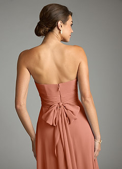 Azazie Tamira Suknie dla druhen Linia A Pofałdowany Szyfon Do ziemi Sukienka image5