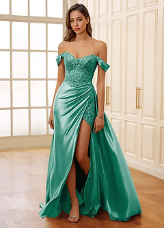 Rowane Basil Corset Rhinestone Sheer Lace Prom Dress image7