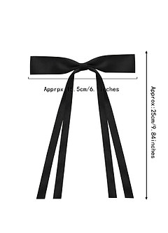 front Satin Bow Hair Clips