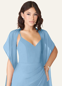 front Azazie Matching Color Chiffon Shawl