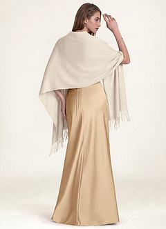 Wool-Blend Fringe Hem Scarf & Shawl