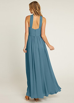 Azazie Jacey Final Sale Bermuda A-Line Pleated Chiffon Dress image2