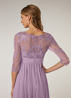 Azazie Tutu Mother of the Bride Dresses Wisteria A-Line Boatneck Lace Chiffon Dress image6