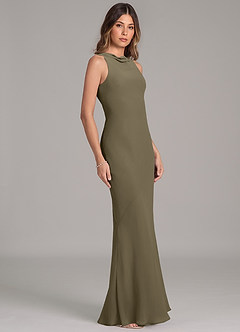 Azazie Allettie Bridesmaid Dresses Willow Green Mermaid Chiffon Dress image5