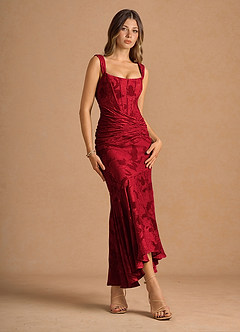 Tiana Ruby Red Maxi Dress image5