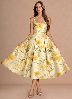 Briac Lemon Sorbet Midi Dress image4