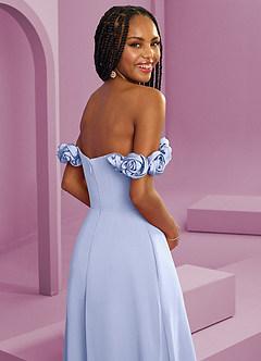 Barbie ♥ Azazie Bridesmaid Dresses Ice A-Line Off the Shoulder Chiffon Convertible Dress image2