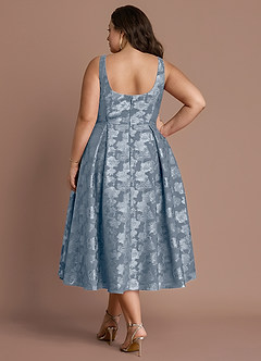 Briac Dusty Blue A-line Midi Dress image2