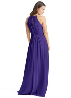 Azazie Bonnie Bridesmaid Dresses Regency A-Line Keyhole Ruched Chiffon Dress image6