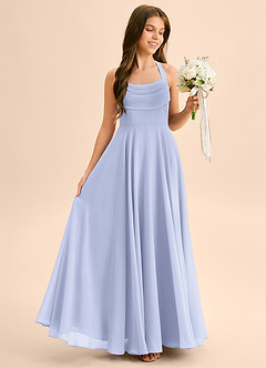 Azazie Kady Junior Lavender A-Line Sweetheart Neckline Chiffon Dress image5