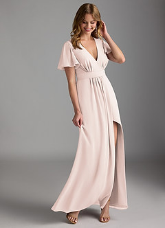Azazie Zaniah Bridesmaid Dresses Rose Petal A-Line Chiffon Dress image6