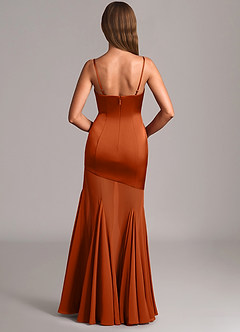 Azazie Uma Bridesmaid Dresses Burnt Orange Mermaid Strapless Chiffon Convertible Dress image5