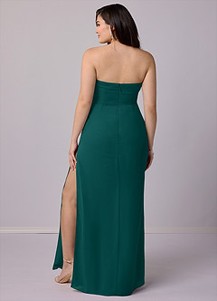Barbie ♥ Azazie Bridesmaid Dresses Peacock Sheath Strapless Chiffon Convertible Dress image9