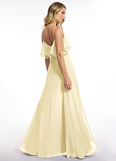 Azazie Jean Bridesmaid Dresses Lemon Sorbet A-Line Chiffon Convertible Dress image2