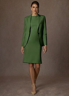 front Kennedy Oliva Vestido estruturado com elastano