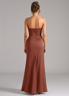 Azazie Debby Bridesmaid Dresses Auburn Mermaid Strapless Stretch Satin Convertible Dress image7