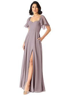 Azazie Chloe Bridesmaid Dresses Dusk A-Line Sweetheart Neckline Chiffon Dress image5