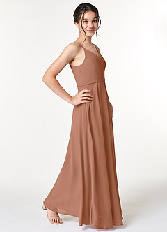 Azazie Janine Junior Bronzer A-Line Chiffon Dress image3
