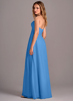 Azazie Joni Bridesmaid Dresses Blue Jay A-Line Strapless Chiffon Convertible Dress image3
